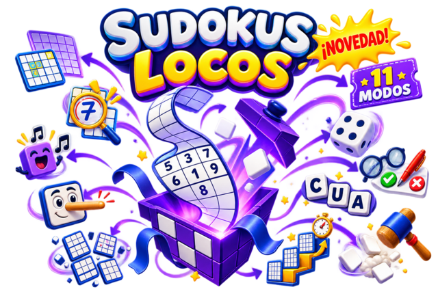 Sudokus Locos: once formas nuevas de jugar al sudoku. Entra a verlas.